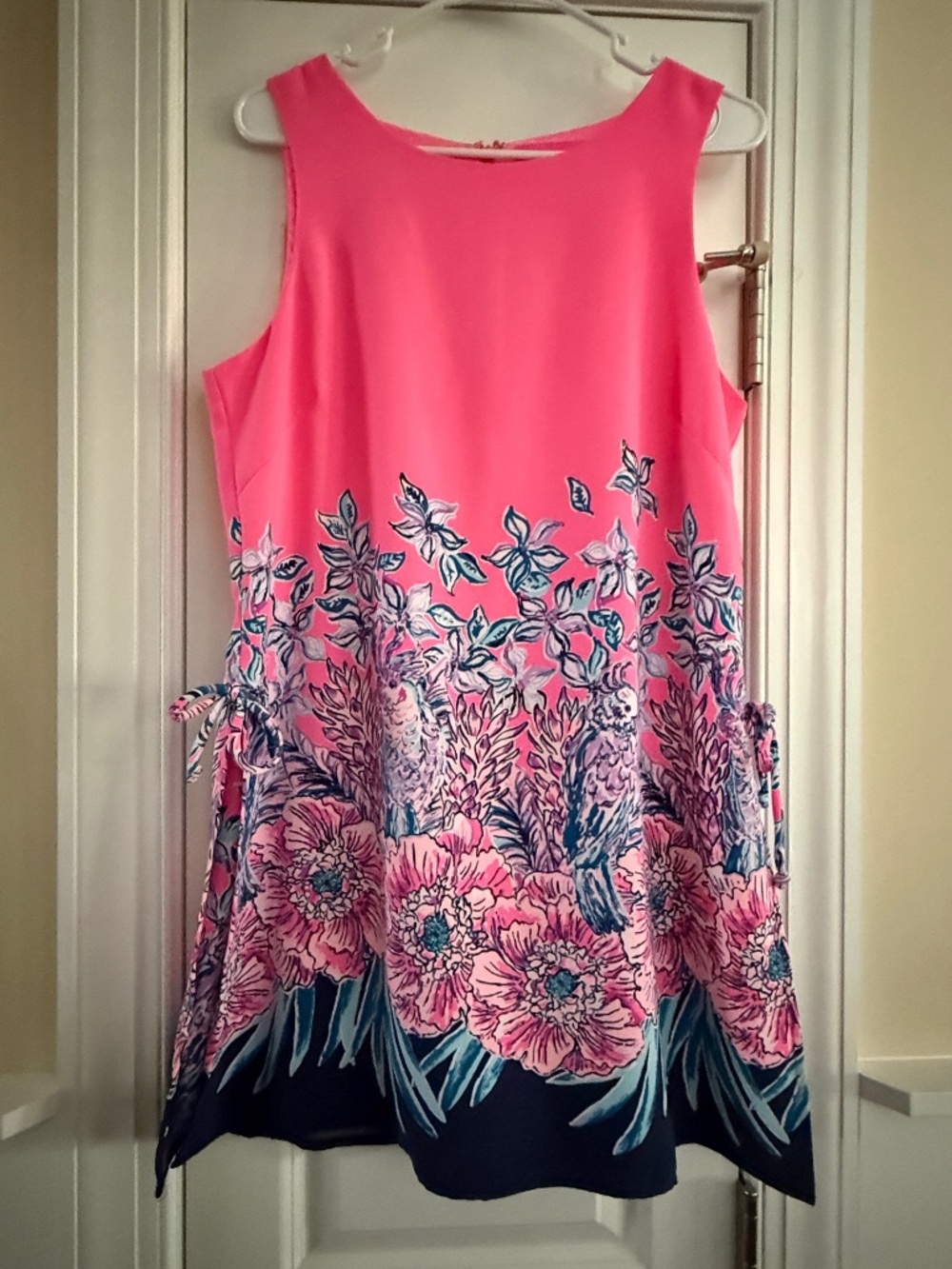 LN Lilly Pulitzer Donna Romper Pink Tropics Lucky Lady Engineered Romper Size 10